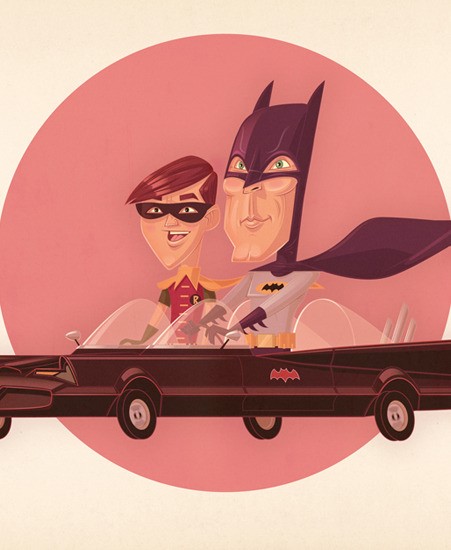 Image of "Adam and Burt" by James Gilleard- Paper (9" x 12") 