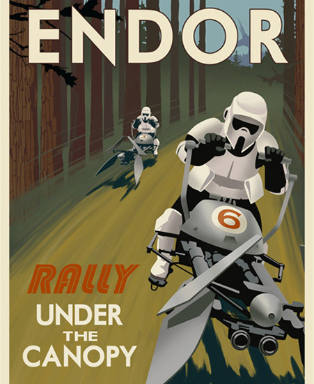 Image of "Endor Rally" by Steve Thomas- Paper (13" x 19") PROOF