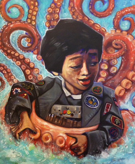 Image of "Eight Arms..." by James Hance- Original (16" x 20")