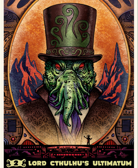 Image of "Lord Cthulhu's Ultimatum" by Chet Phillips- Paper (4" x 6")