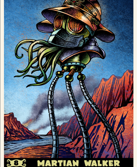 Image of "Martian Walker" by Chet Phillips- Paper (4" x 6")