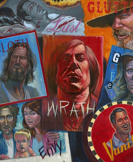 Image of "The Seven Sins..." by Augie Pagan- Paper (16" x 16")