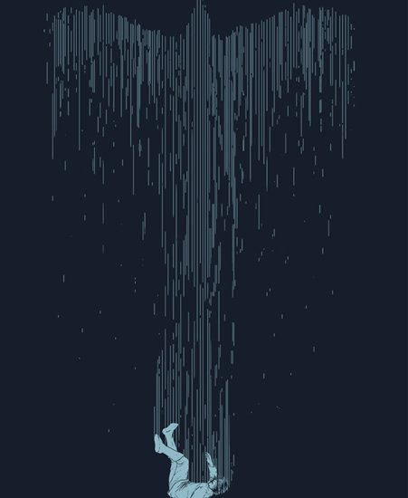 Image of "I NEVER FALL" by Barry Blankenship- Screen Print (12.5" x 19")