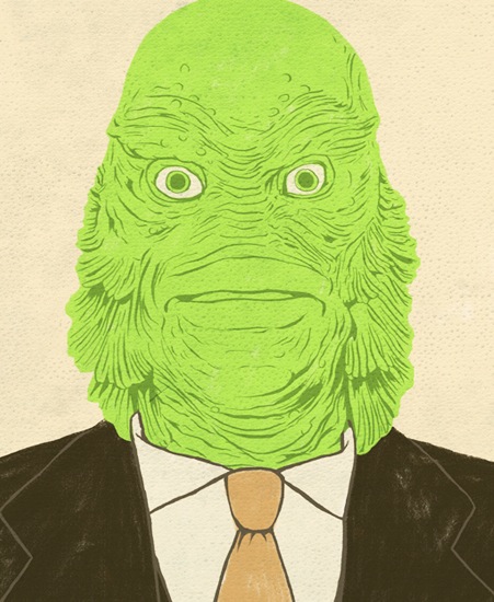 Image of "YOUNG PROFESSIONAL FROM THE BLACK LAGOON" by Chase Kunz, Gilcee Print (16"x21")