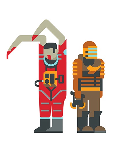 Image of "A DEAD SPACE ODYSSEY" by Timo Meyer, Print (9" x 12")