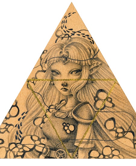 Image of "PRINCESS ZELDA" by Siames Escalante, Print (7.5" x 7.5")