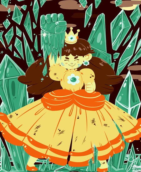 Image of "DAISY CRYSTALSMASH!" by Jackie Williams, Original (8.5" x 11")