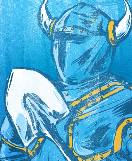 Image of "SHOVEL KNIGHT" by Chase Kunz, Print (13" x 19")