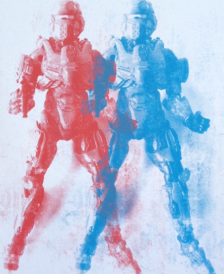 Image of "DOUBLE HALO" by Barry Blankenship, Screenprint (16" x 20")