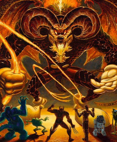 Image of "BALROG MOUSE" by Augie Pagan, Print (15" x 15")