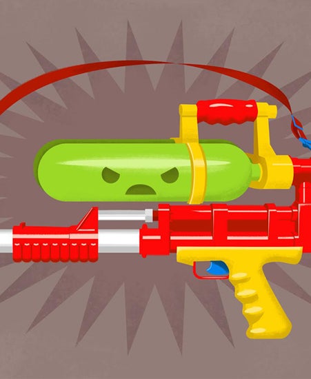 Image of "SUPERSOAKER" by Mona Collentine, Original/Prints (10" x 14")