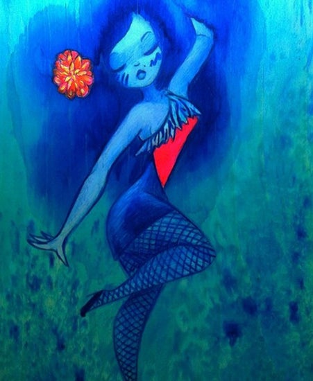 Image of "STORMY WEATHER" by Daisy Church, Original (9" x 12")