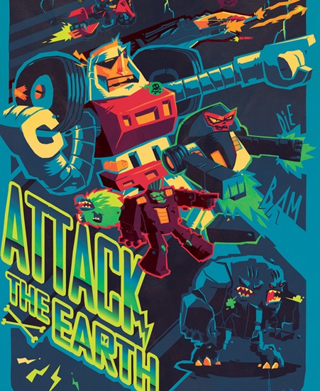 Image of "ATTACK!" by Adam Hoppus, Paper (13" x 19")