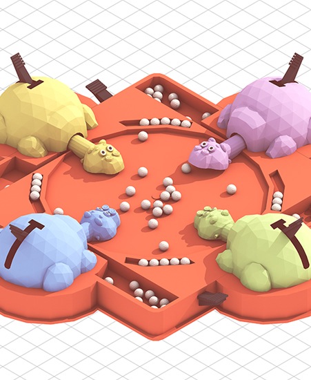 Image of "HUNGRY HUNGRY HIPPOS" by Timothy J. Reynolds, Paper (16" x 21")