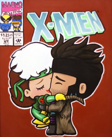 Image of "WOUGIE WUVS GAMBY" by JSalvador- Original (16" x 20")