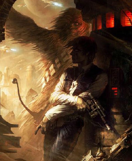 Image of "Shadows of Tatooine" by Raymond Swanland- Paper (17" x 22")