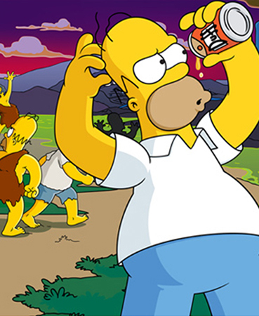 Image of "Evolution of Homer" Hand-Painted Cel (8" x 41")