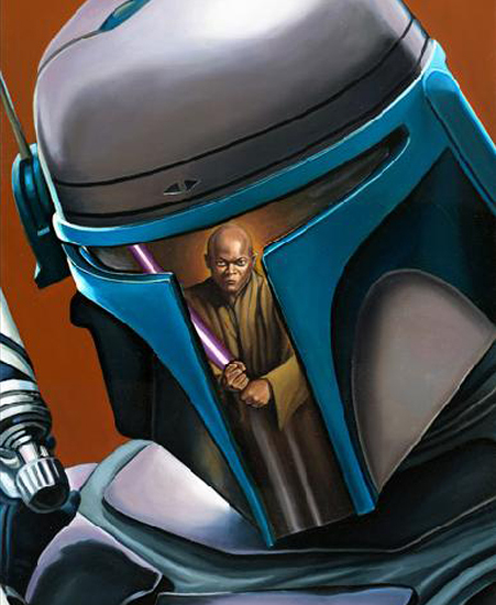 Image of "Jango Fett" by Christian Waggoner- Canvas (15.5" x 24")