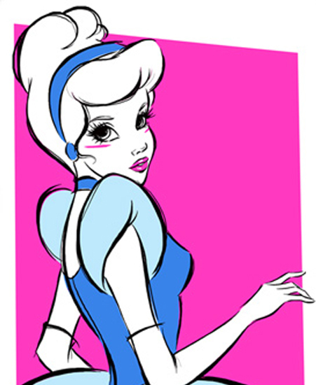 Image of "Pop Cinderella" by Jenny Chung- Canvas (19" x 32")