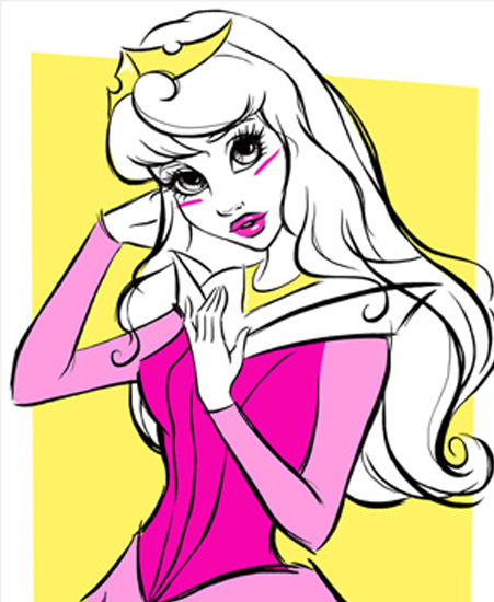 Image of "Pop Sleeping Beauty" by Jenny Chung- Paper (13" x 19")