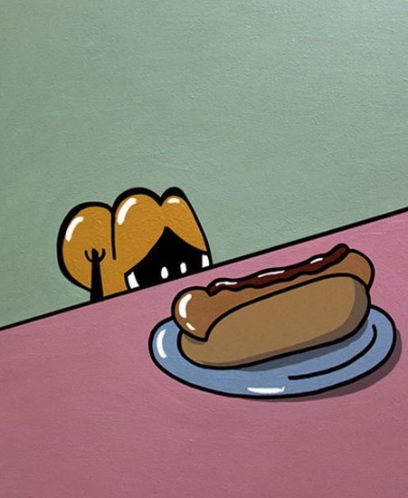 Image of "Mickey's Hot Dog" by Pete McKee-Paper (13" x 19")