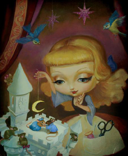 Image of "Cinderella's Paper Castle" by Olga Mosqueda- Paper (13" x 19")