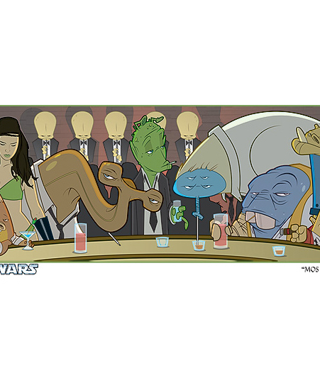 Image of "Mos Eisley Wise Guys" by Sam Fout- Paper (13" x 19")