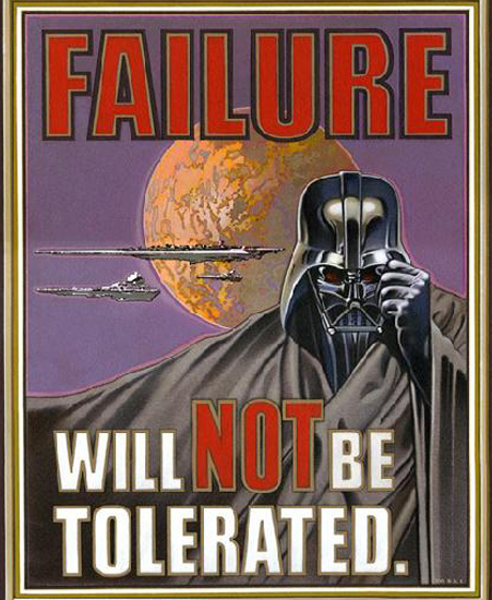 Image of "Failure Will Not Be Tolerated" by Lawrence Noble- Paper (13" x 19")
