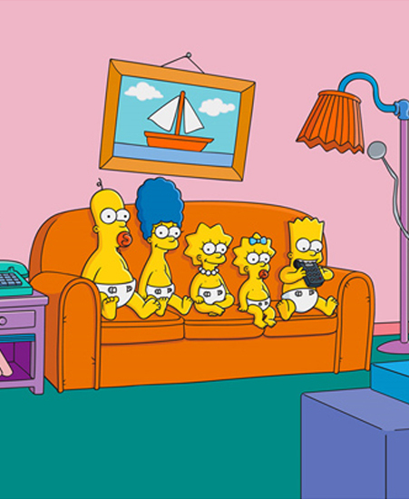 Image of "Couch Gag: Babies" Limited Edition Pix-Cel (13" x 16")