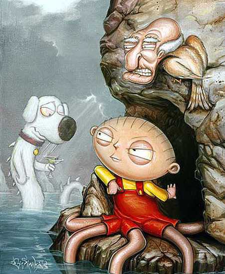 Image of "Wait a Second" by Greg Simkins- Paper (8" x 12")