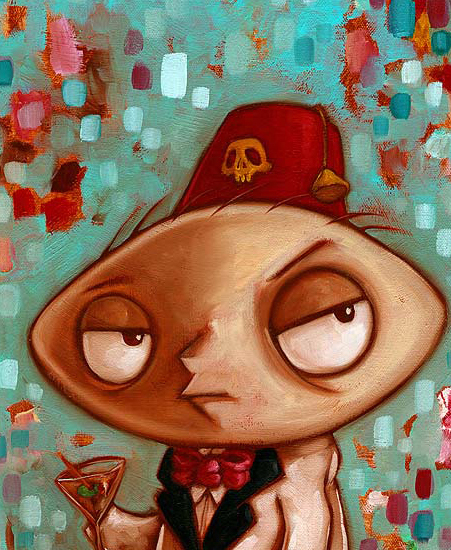 Image of "Shriner Stewie" by Kathie Olivas- Paper (13" x 19")