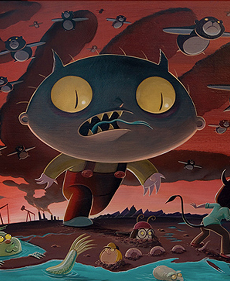 Image of "It Came From Quahog" by Joe Vaux- Paper (13" x 19")