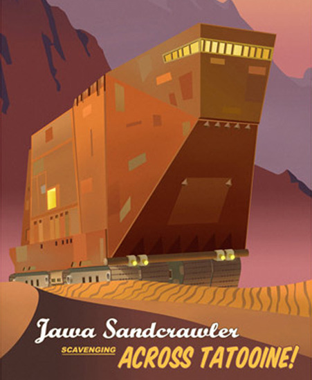 Image of "Jawa Sandcrawler" by Steve Thomas- Paper (13" x 19")