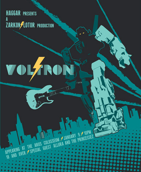 Image of "Voltron Concert Poster" by Steve Thomas- Paper (16" x 20")