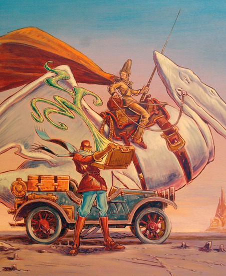 Image of "Looking For Moebius" by Augie Pagan- Original on Board (16" x 12")