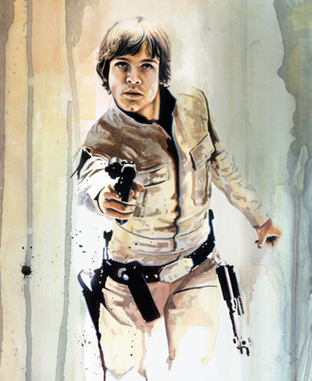 Image of "Blaster Luke" by Brian Rood- Canvas (17" x 22")