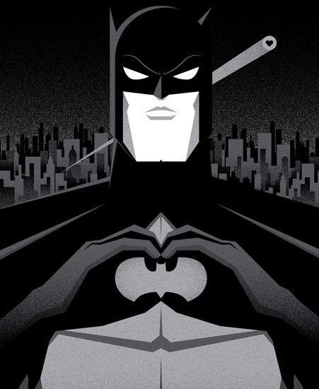 Image of "I HEART Gotham" by Bruce Yan- Screenprint (18" x 24") 