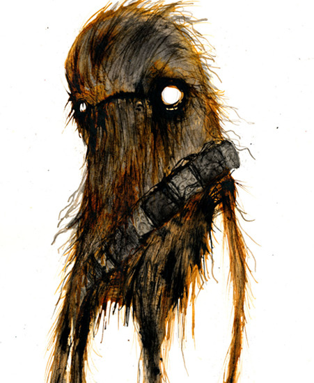 Image of "Chewie" by Wednesday Wolf- Original (13" x 19") 