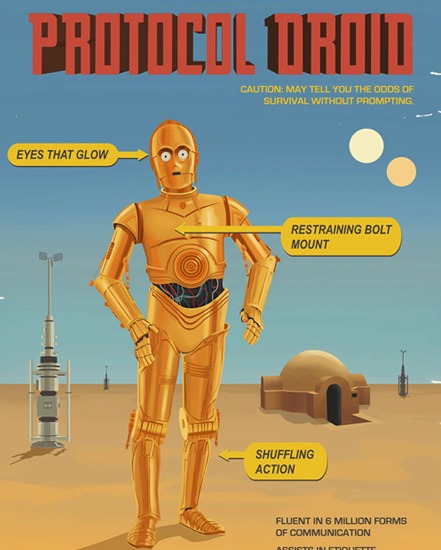 Image of "Protocol Droid" by Steve Thomas- Paper (13" x 19")