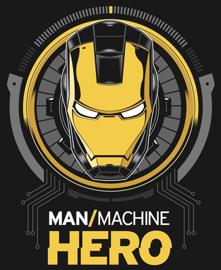 Image of "Man|Machine|Hero (Variant)" by Adam Limbert- Paper (18" x 24") 