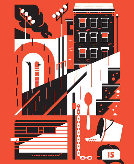 Image of "Dead Places- Woodbury" by Timo Meyer- Paper (16" x 21") 