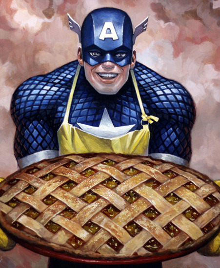 Image of "Captain American Pie" by Aaron Jasinski- Original SOLD